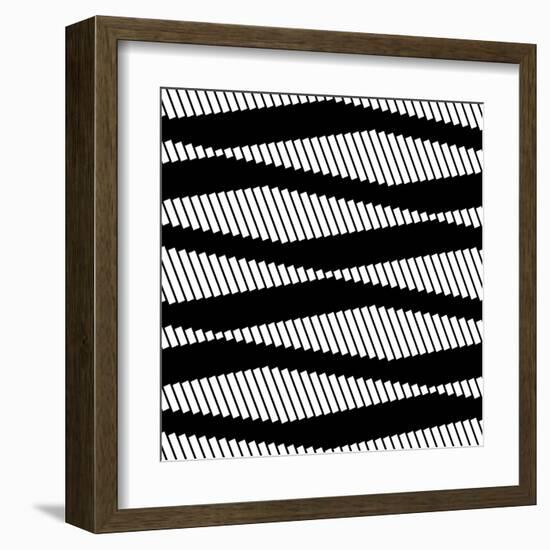 Seamless Monochrome Design-Maksim Krasnov-Framed Art Print