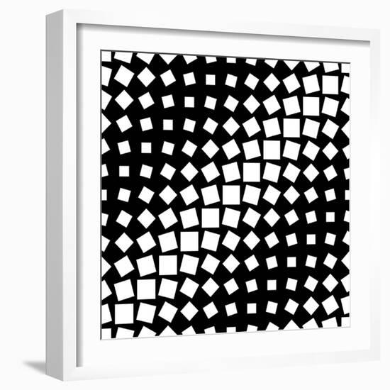 Seamless Monochrome Texture-Maksim Krasnov-Framed Art Print