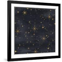 Seamless Night Sky Pattern. Elegant Stars Background-Irtsya-Framed Art Print