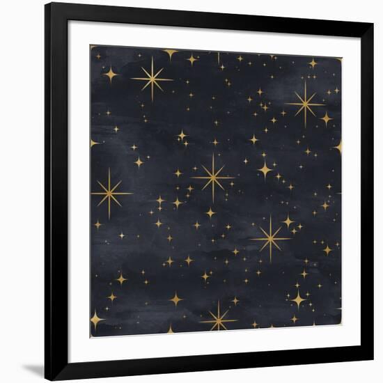 Seamless Night Sky Pattern. Elegant Stars Background-Irtsya-Framed Art Print