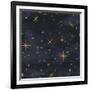 Seamless Night Sky Pattern. Elegant Stars Background-Irtsya-Framed Art Print