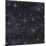 Seamless Night Sky Pattern. Elegant Stars Background-Irtsya-Mounted Art Print