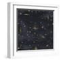 Seamless Night Sky Pattern. Elegant Stars Background-Irtsya-Framed Art Print