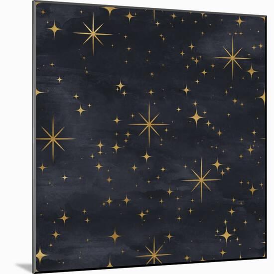 Seamless Night Sky Pattern. Elegant Stars Background-Irtsya-Mounted Art Print