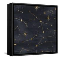 Seamless Night Sky Pattern. Elegant Stars Background-Irtsya-Framed Stretched Canvas