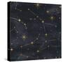 Seamless Night Sky Pattern. Elegant Stars Background-Irtsya-Stretched Canvas