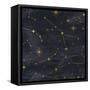 Seamless Night Sky Pattern. Elegant Stars Background-Irtsya-Framed Stretched Canvas