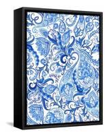 Seamless Paisley Pattern-Jallom-Framed Stretched Canvas