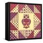 Seamless Patchwork Owl Pattern 2-nad_o-Framed Stretched Canvas