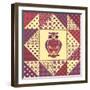 Seamless Patchwork Owl Pattern 2-nad_o-Framed Art Print