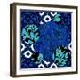 Seamless Patchwork Pattern with Flowers-safonova tatiana-Framed Art Print