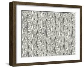 Seamless Pattern Imitation with Braids-tukkki-Framed Art Print