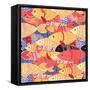 Seamless Pattern of Bright Fish-Tatiana Korchemkina-Framed Stretched Canvas