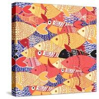 Seamless Pattern of Bright Fish-Tatiana Korchemkina-Stretched Canvas