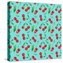 Seamless Pattern of Cherry -1-Chekmareva Irina-Stretched Canvas