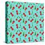 Seamless Pattern of Cherry -1-Chekmareva Irina-Stretched Canvas