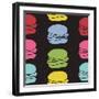 Seamless Pattern of Fast Food Burgers-ircy-Framed Art Print