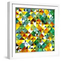 Seamless Pattern Of Geometric Shapes-Login-Framed Art Print