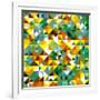 Seamless Pattern Of Geometric Shapes-Login-Framed Art Print