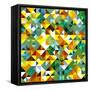 Seamless Pattern Of Geometric Shapes-Login-Framed Stretched Canvas