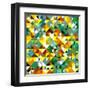 Seamless Pattern Of Geometric Shapes-Login-Framed Art Print