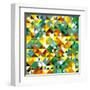 Seamless Pattern Of Geometric Shapes-Login-Framed Art Print