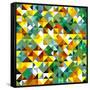 Seamless Pattern Of Geometric Shapes-Login-Framed Stretched Canvas