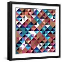 Seamless Pattern Of Geometric Shapes-Login-Framed Art Print