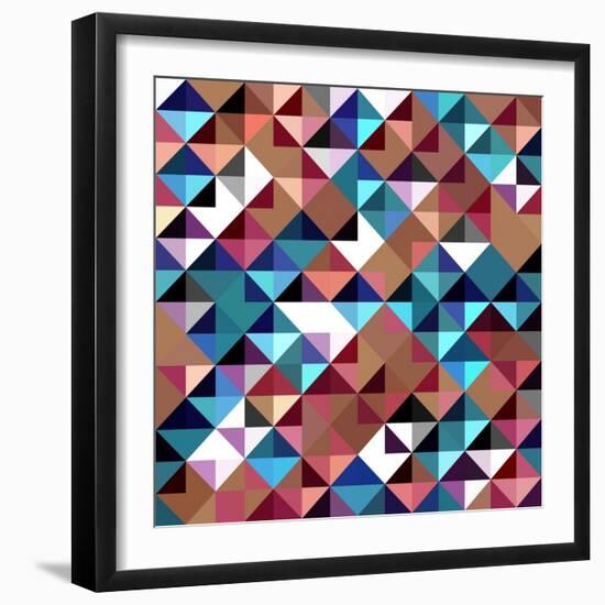 Seamless Pattern Of Geometric Shapes-Login-Framed Art Print