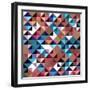 Seamless Pattern Of Geometric Shapes-Login-Framed Art Print