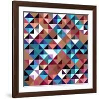 Seamless Pattern Of Geometric Shapes-Login-Framed Art Print