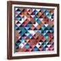 Seamless Pattern Of Geometric Shapes-Login-Framed Art Print