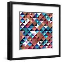 Seamless Pattern Of Geometric Shapes-Login-Framed Art Print