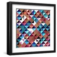 Seamless Pattern Of Geometric Shapes-Login-Framed Art Print