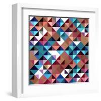 Seamless Pattern Of Geometric Shapes-Login-Framed Art Print