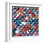 Seamless Pattern Of Geometric Shapes-Login-Framed Art Print