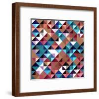 Seamless Pattern Of Geometric Shapes-Login-Framed Art Print