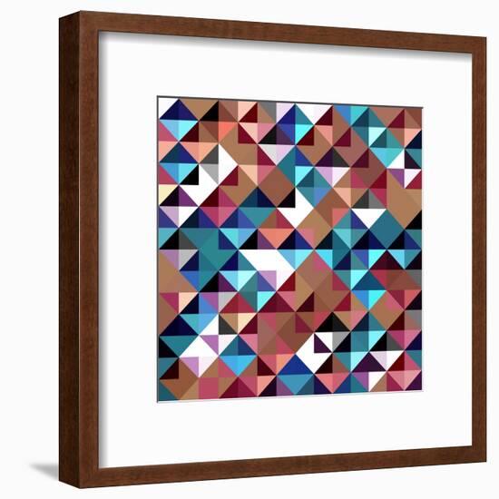 Seamless Pattern Of Geometric Shapes-Login-Framed Art Print