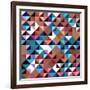 Seamless Pattern Of Geometric Shapes-Login-Framed Art Print