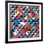 Seamless Pattern Of Geometric Shapes-Login-Framed Art Print