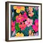 Seamless Pattern of Orchid and Hybiscus Flowers-Nebula Cordata-Framed Photographic Print