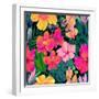 Seamless Pattern of Orchid and Hybiscus Flowers-Nebula Cordata-Framed Photographic Print