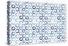 Seamless Pattern of Watercolor Blue Circles in Polka Dot Style-Katerina Izotova Art Lab-Stretched Canvas