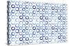 Seamless Pattern of Watercolor Blue Circles in Polka Dot Style-Katerina Izotova Art Lab-Stretched Canvas