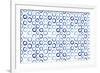 Seamless Pattern of Watercolor Blue Circles in Polka Dot Style-Katerina Izotova Art Lab-Framed Art Print