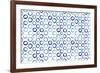 Seamless Pattern of Watercolor Blue Circles in Polka Dot Style-Katerina Izotova Art Lab-Framed Art Print