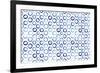 Seamless Pattern of Watercolor Blue Circles in Polka Dot Style-Katerina Izotova Art Lab-Framed Art Print