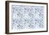 Seamless Pattern of Watercolor Blue Circles in Polka Dot Style-Katerina Izotova Art Lab-Framed Premium Giclee Print