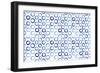 Seamless Pattern of Watercolor Blue Circles in Polka Dot Style-Katerina Izotova Art Lab-Framed Premium Giclee Print