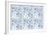 Seamless Pattern of Watercolor Blue Circles in Polka Dot Style-Katerina Izotova Art Lab-Framed Art Print